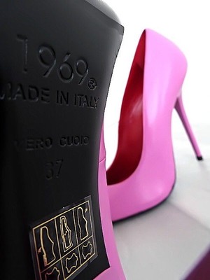 MADE IN ITALY 1969 MADE IN ITALY ALL LEATHER HIGH HEELS U33 ANOUK STYLE STILETTO PUMPS GLICINE