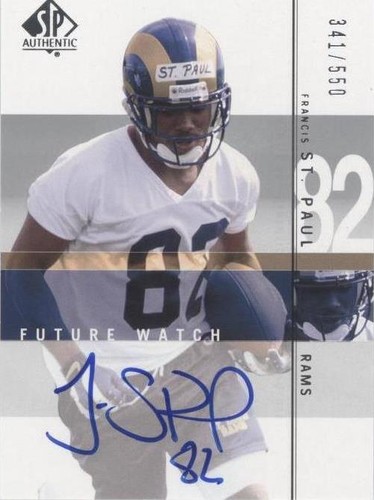 2001 SP Authentic Francis St. Paul #134