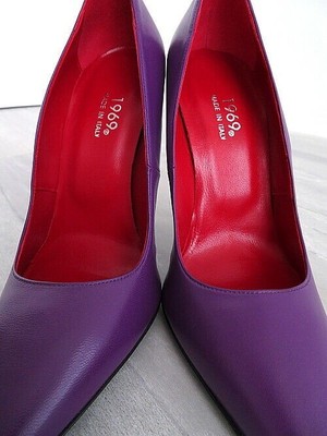 MADE IN ITALY 1969 MADE IN ITALY ALL LEATHER HIGH HEELS T97 ANOUK STYLE STILETTO PUMPS VIOLA