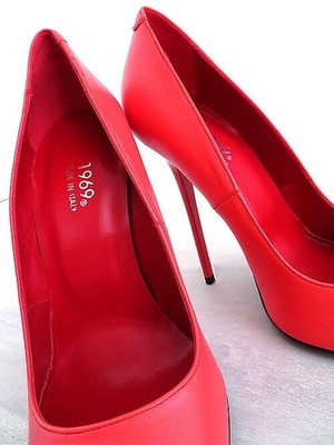 MADE IN ITALY 1969 MADE IN ITALY ALL LEATHER HIGH HEELS U15 ANOUK STYLE STILETTO PUMPS SALMON