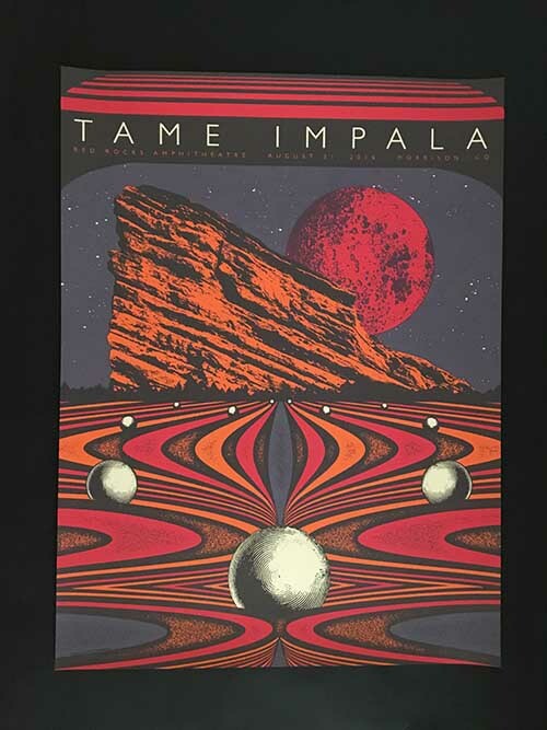 Tame Impala Red Rocks Colorado August 31st 2016 Poster Ultra