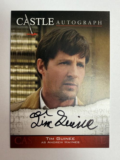 Castle Seasons 3 & 4 : Tim Guinee as Andrew Haynes AUTO A09
