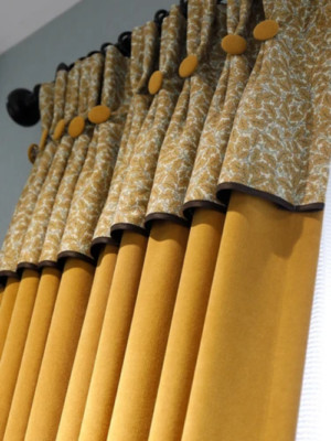 Chenille Velvet Blackout Curtain Modern Minimalist Light Luxury Orange Curtains