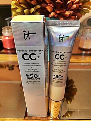 IT Cosmetics CC+ Color Correcting Full Coverage Cream.SPF50. 1.08 oz. Medium