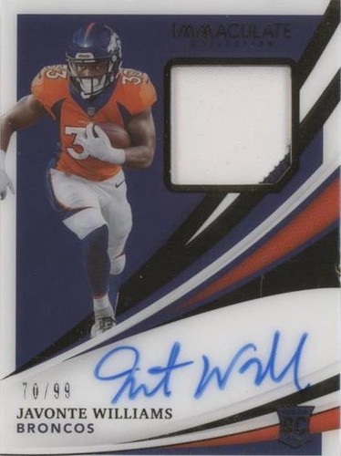 2021 Panini Immaculate Collection Javonte Williams #125