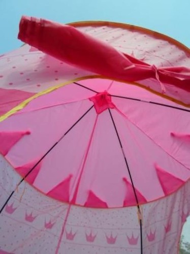 PORTABLE FOLDING PINK PLAY TENT CHILDRENS KIDS CASTLE CUBBY PLAY HOUSE TOY HUT..