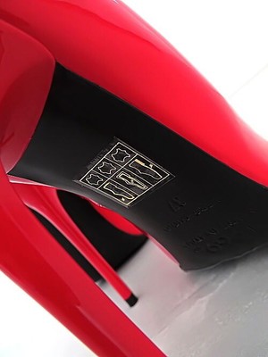 MADE IN ITALY 1969 MADE IN ITALY ALL LEATHER HIGH HEELS Z61 ANOUK STYLE STILETTO PUMPS RED