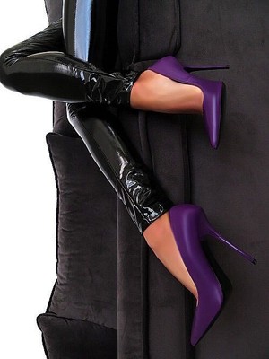 MADE IN ITALY 1969 MADE IN ITALY ALL LEATHER HIGH HEELS T97 ANOUK STYLE STILETTO PUMPS VIOLA