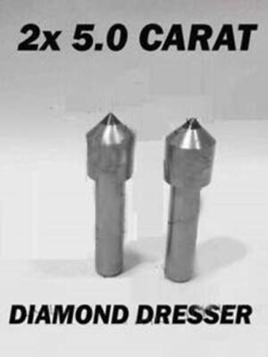  2 PCS CYLINDRICAL GRINDER DIAMOND DRESSER 5.0 CARAT FORTUNA,WMW,SHIPMAN,STUDER