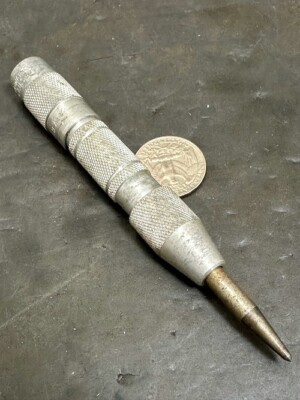 VINTAGE GENERAL HARDWARE #77 ADJUSTABLE AUTOMATIC CENTER PUNCH