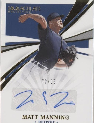 2021 Panini Immaculate Collection - Matt Manning #IS-MM