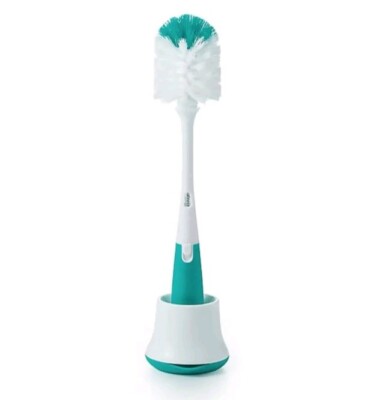 OXO Tot Bottle Brush with Nipple Cleaner and Stand, Teal 3b 