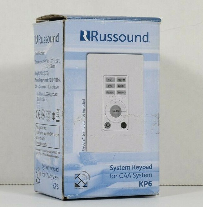 Russound KP6 System Control Keypad CAA66 / CAS44 - White