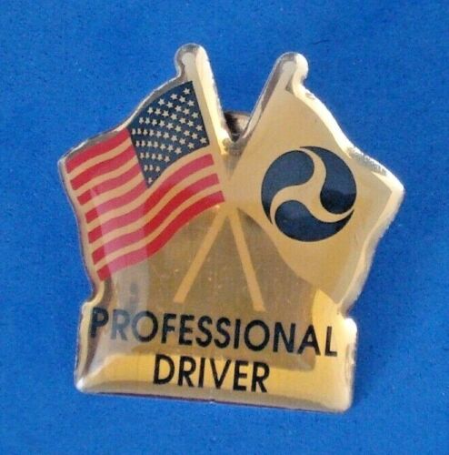 Professional Driver hat/lapel pin. USA Flag. Kenworth, Peterbilt, Mack, Volvo