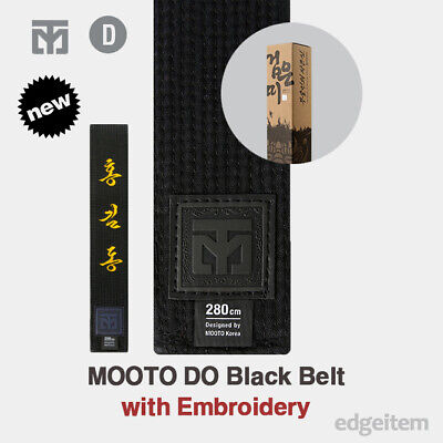 MOOTO New Do Black Belt (Width : 5cm) with Embroidery