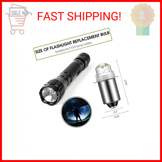 Honoson 3 Pieces Flashlight Bulb 55-Lumen 4.5 Volt Led Krypton Replacement Bulb