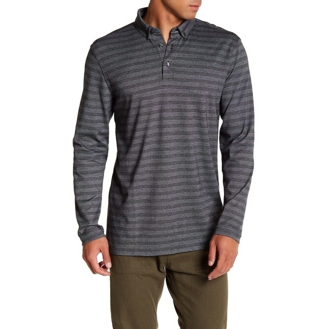 Broletto Gray Mens Usa Tri Stripe Polo Rugby Shirt Sz. M