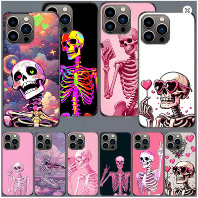Funny Colorful Skeleton Skull Coque Cover Case For Iphone 17 Pro Max AIR 16 15