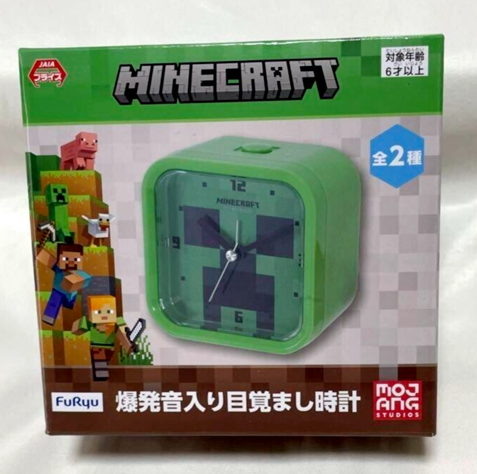 MINECRAFT Alarm Clock with Explosion Sound Creeper A Green