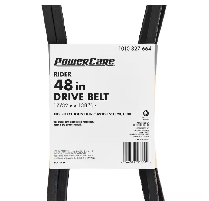 Replacement for JOHN DEERE GX20305 or GY20571 OEM SPEC 48" DECK BELT with ARAMID