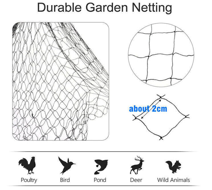 33FT x16FT Protection Netting Anti Bird Mesh for Crops Plants Pond Fruits Garden
