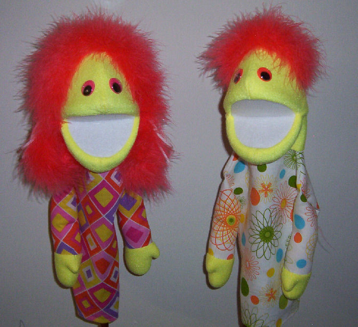 Black light Yellow Boy & Girl  Puppet Set- 13