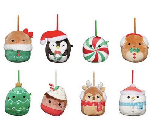 SQUISHMALLOWS CHRISTMAS 4” ORNAMENTS 8 PACK HOLIDAY COLLEC