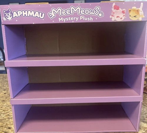Aphmau MeeMeows Mystery Plush Official Litter 3 Cats Display Box 12x12x5 in