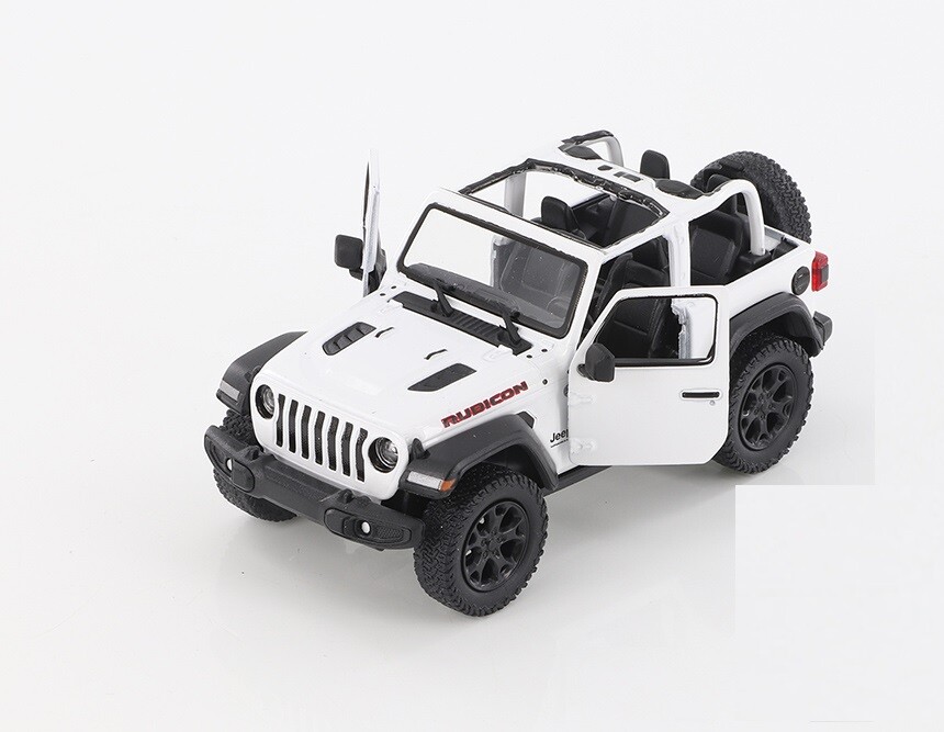 17日まで値下げ！Jeep Rubicon ホワイトミニカー 2018 Jeep Wrangler Rubicon WHITE Diecast Model Toy Car 1:34