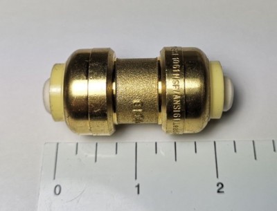 10 PIECES 1/2'' X 1/2'' PUSH FIT COUPLINGS FITTINGS NEW! LEAD FREE