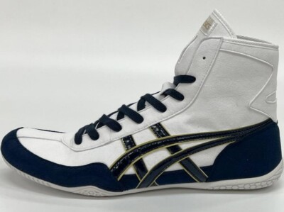 Asics Wrestling Shoes EX-EO special order 1083A001 White x Navy x Gold x Navy