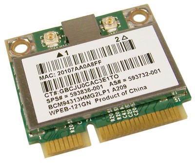 HP 4313AGn WiFi 802.11a-b-g Draft-n Adapter 593733-001 HMC1x1 Broadcom Shiraz NE