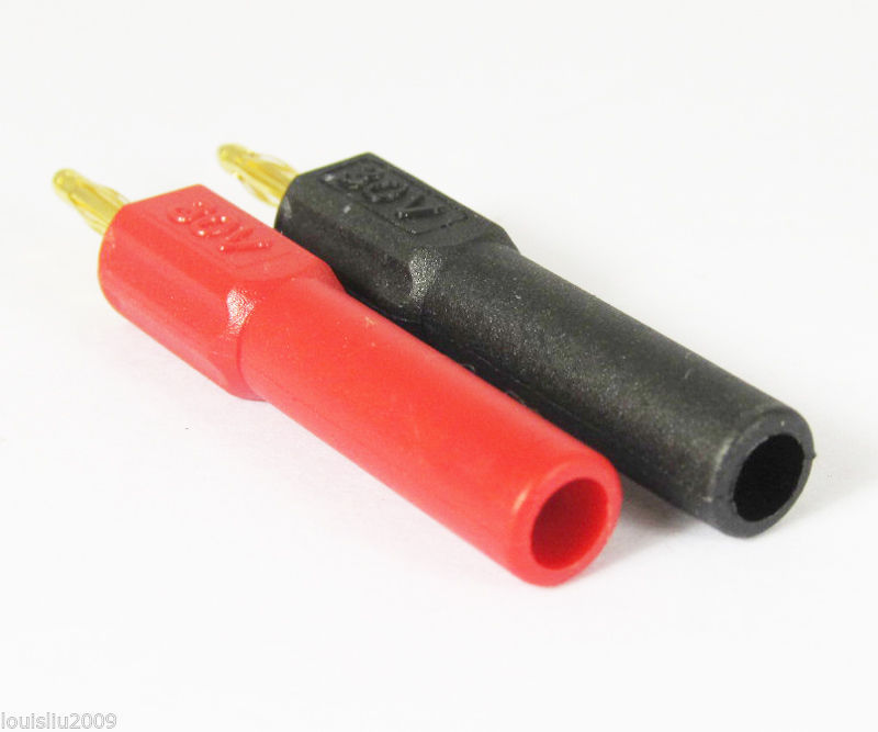 2pcs 4mm Safety Banana Jack Female to Gold 2mm Banana Plug Male Adapter New eBay