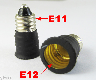 5pcs LED Light Bulb Lamp Converter E11 Male To US E12 Female Candelabra Socket