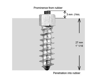 IGRIP ST-30200 1 1/8''-30MM STD SCREW STUDS QTY 200