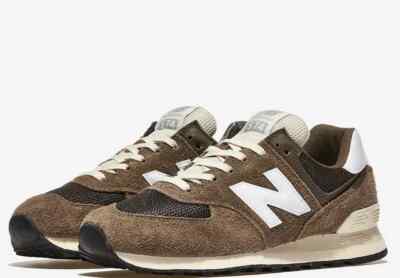New Balance 574 Dark Mushroom Angora U574RBI Men Size 8-13 New Casual Trainer