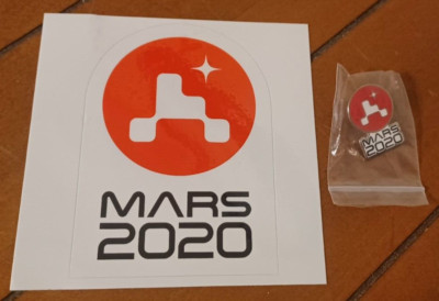 Mars 2020 Rover Mission Atlas V-541 Sticker & Pin