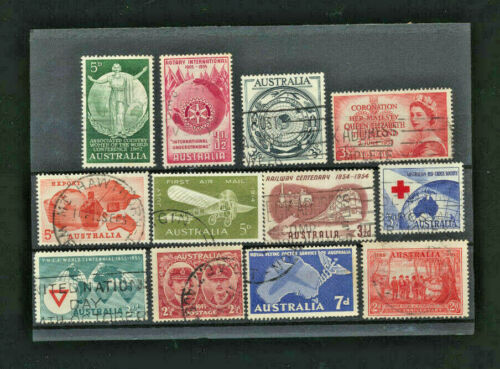 12 Different Old Time Australia Commemorative Stamps