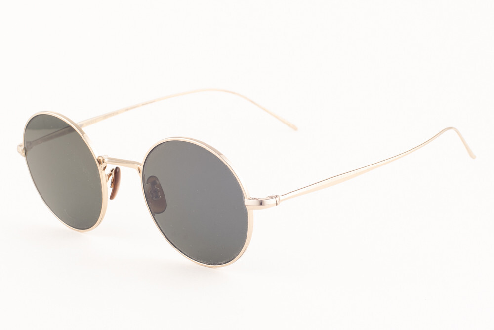 Pre-owned Oliver Peoples G. Ponti-3 1293t 5035 Soft Gold / G-15 Green Polarized Sunglasses