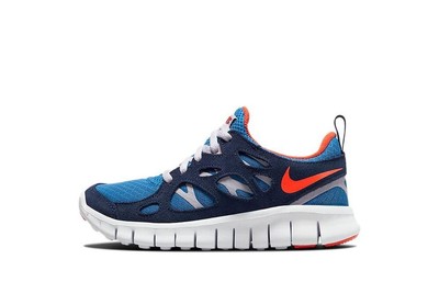 Nike Free Run 2 Light Photo Blue/Orange для больших детей (DD0163 403)