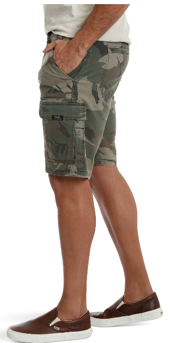 Men's Wrangler Relaxed Fit Cargo Shorts w/ Stretch Green Brown Camo CHOOSE SIZE