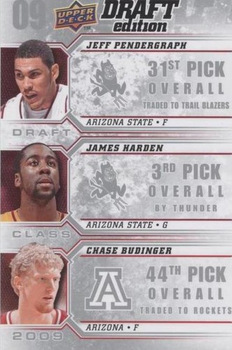 2009-10 Upper Deck Draft Edition - Chase Budinger/James Harden/Jeff Pendergraph #D-ARZ