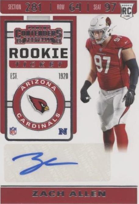 2019 Panini Contenders Zach Allen #247