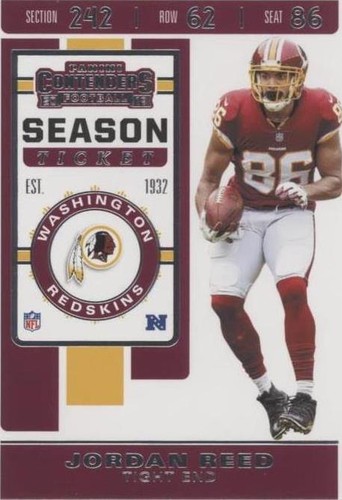 2019 Panini Contenders Jordan Reed #62