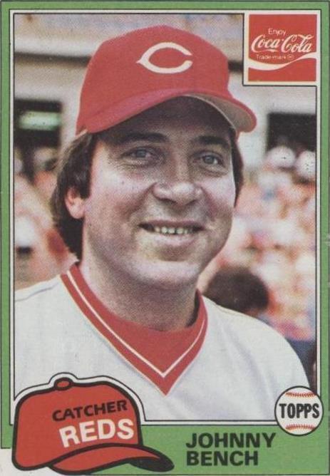 1981 Topps Coca-Cola Team Sets - Johnny Bench #1