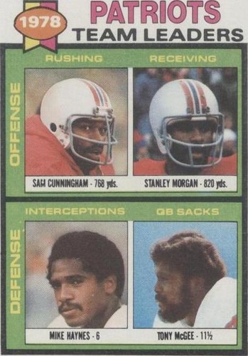 1979 Topps Mike Haynes Sam Cunningham Stanley Morgan #76