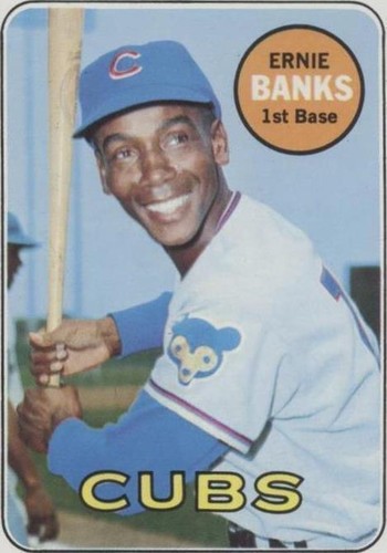 1959 Topps #147 Cubs' Clubbers Dale Long/Ernie Banks/Walt Moryn
