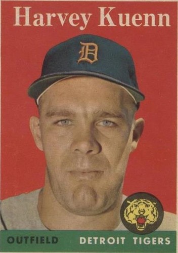 1954 TOPPS # 25 HARVEY KUENN TIGERS VG SET BREAK 528066