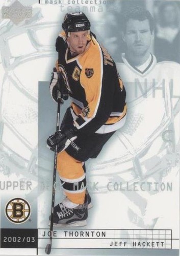 2002-03 Upper Deck Mask Collection - Jeff Hackett Joe Thornton #10
