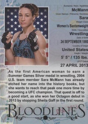 2013 Topps UFC Bloodlines - Sara McMann #BL-SM